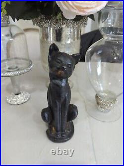 Hubley cast iron cat doorstop antique vtg black Halloween