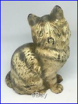Hubley signed #302 Sitting Persian Cat Stop Original Paint NO RESERVE