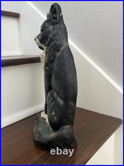 LARGE 10 lb. ANTIQUE VINTAGE 1930's CAT DOORSTOP LARGE 10 lb. ANTIQUE VINTAGE 1930's CAT DOORSTOP