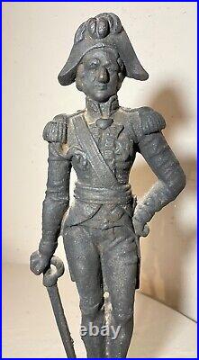 LARGE antique original cast iron military Lord Nelson heavy figural doorstop LARGE antique original cast iron military Lord Nelson heavy figural doorstop