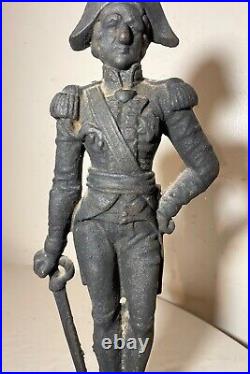 LARGE antique original cast iron military Lord Nelson heavy figural doorstop LARGE antique original cast iron military Lord Nelson heavy figural doorstop