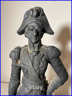 LARGE antique original cast iron military Lord Nelson heavy figural doorstop LARGE antique original cast iron military Lord Nelson heavy figural doorstop