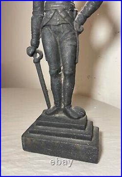 LARGE antique original cast iron military Lord Nelson heavy figural doorstop LARGE antique original cast iron military Lord Nelson heavy figural doorstop