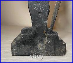 LARGE antique original cast iron military Lord Nelson heavy figural doorstop LARGE antique original cast iron military Lord Nelson heavy figural doorstop