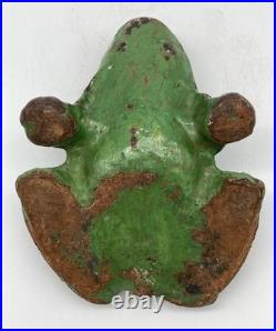 Large Antique Cast Iron Frog Doorstop Garden or Fountain Nice Patina! 5 lbs
