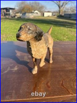 Large Antique Cast Iron Hubley Spaniel Setter Dog Door Stop