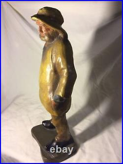 Large RARE Antique EASTERN SPECIALTY Co. OLD SALT Fisherman CAST IRON DOORSTOP
