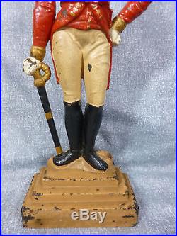 Large Sized Cast Iron French Soldier Doorstop c. 1940's