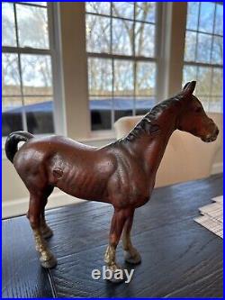 Large Vintage Hubley Cast Iron Horse Door Stop HEAVY! Almost 6 lbs