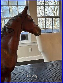 Large Vintage Hubley Cast Iron Horse Door Stop HEAVY! Almost 6 lbs