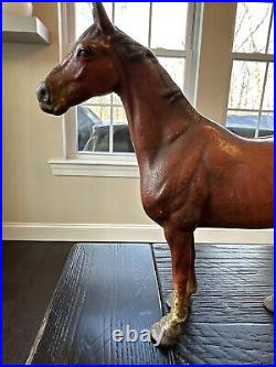 Large Vintage Hubley Cast Iron Horse Door Stop HEAVY! Almost 6 lbs