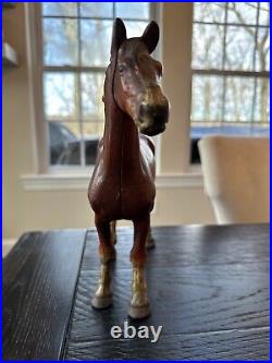 Large Vintage Hubley Cast Iron Horse Door Stop HEAVY! Almost 6 lbs