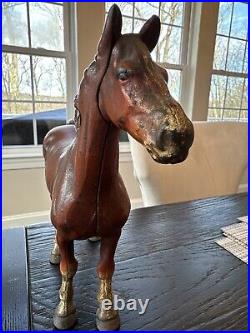 Large Vintage Hubley Cast Iron Horse Door Stop HEAVY! Almost 6 lbs