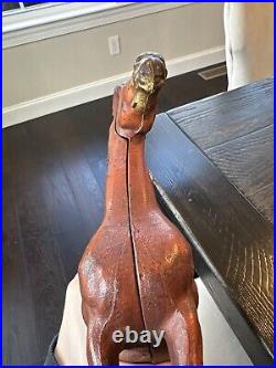 Large Vintage Hubley Cast Iron Horse Door Stop HEAVY! Almost 6 lbs