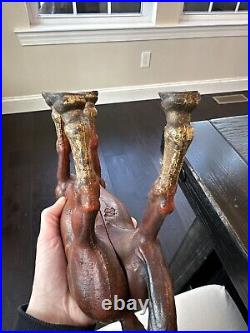 Large Vintage Hubley Cast Iron Horse Door Stop HEAVY! Almost 6 lbs
