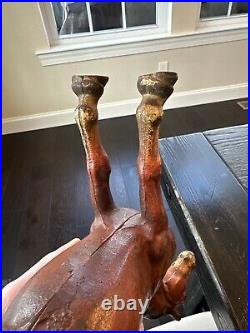 Large Vintage Hubley Cast Iron Horse Door Stop HEAVY! Almost 6 lbs