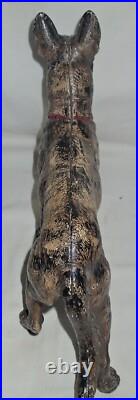 Lg. Antique Hubley German Shepherd Cast Iron Police Guard Dog Door Home Doorstop