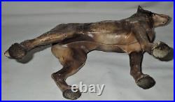 Lg. Antique Hubley German Shepherd Cast Iron Police Guard Dog Door Home Doorstop