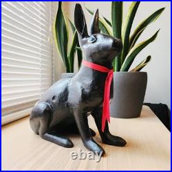 Life-Size Cast Iron Rabbit Bunny Vintage Doorstop Garden 13 Tall HEAVY 15lbs