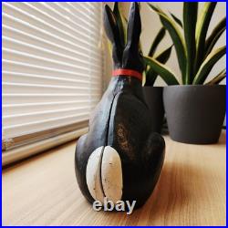 Life-Size Cast Iron Rabbit Bunny Vintage Doorstop Garden 13 Tall HEAVY 15lbs