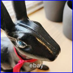 Life-Size Cast Iron Rabbit Bunny Vintage Doorstop Garden 13 Tall HEAVY 15lbs