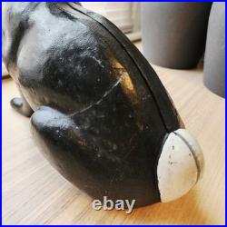 Life-Size Cast Iron Rabbit Bunny Vintage Doorstop Garden 13 Tall HEAVY 15lbs