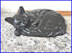 Life Size Cat Sleeping Cast Iron Doorstop Statue Art Sculpture 17 25lb Napping