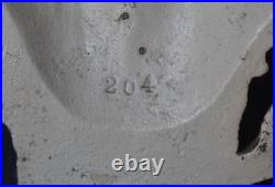 Lovely Vintag Hubley 204 Cast Iron Hand Painted Dahlias Basket Motif Doorstop #1