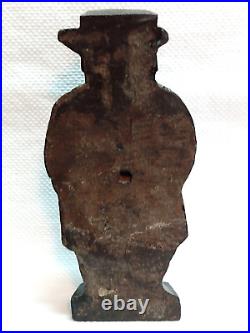 MAN WITH HAT CAST IRON DOORSTOP, BOOKEND, DECOR Solid, No Markings, 7 1/2 lbs