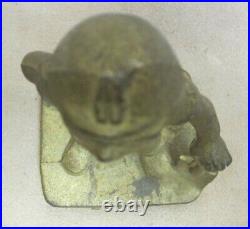 MIDWEST FOUNDRY Old Advertising Cast Iron Doorstop Statue'Sandy