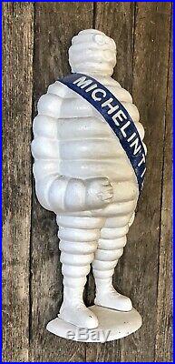 Michelin Man Bibendum Vintage Cast Iron 21.5 Tall Door Stop