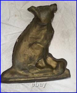 Mutt And His Bone Antique Cast Iron Doorstop 8 1/2 Inches Tall! Cute