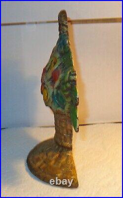 Nice Antique Hubley Vintage Cast Iron Metal Flower Basket Doorstop Marked 818 Nice Antique Hubley Vintage Cast Iron Metal Flower Basket Doorstop Marked 818