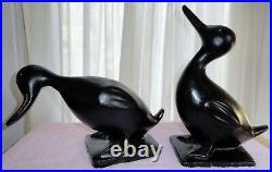 Nicest Vintage Original Metalcraft Pair Iron Ducks 1950 Creampuff Condition