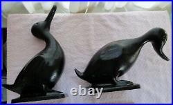 Nicest Vintage Original Metalcraft Pair Iron Ducks 1950 Creampuff Condition