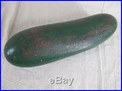 ONE OF A KIND! Antique Hand Painted Cast Iron CUCUMBER Doorstop Paperweight yqz