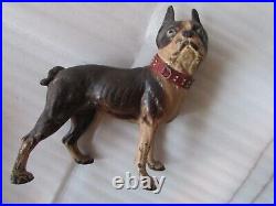 ORIGINAL Hubley Antique Boston Terrier Doorstop 1910-1925 Original