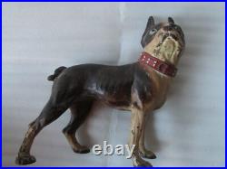 ORIGINAL Hubley Antique Boston Terrier Doorstop 1910-1925 Original