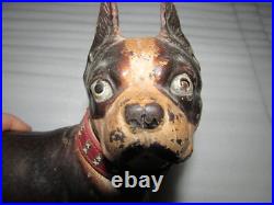 ORIGINAL Hubley Antique Boston Terrier Doorstop 1910-1925 Original