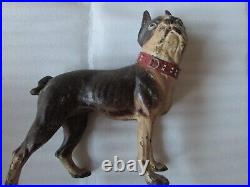 ORIGINAL Hubley Antique Boston Terrier Doorstop 1910-1925 Original