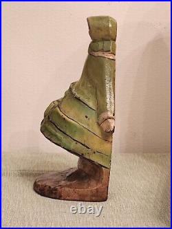 Old Antique Hubley Cast Iron Doorstop Woman With Purse #296