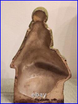 Old Antique Hubley Cast Iron Doorstop Woman With Purse #296