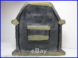 Old Cast Iron Hearth Doorstop cat andirons sword bricks pot jug Ornate detailing