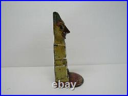 Old Cast Iron Totem Cat Doorstop HARD TO FIND