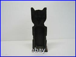 Old Cast Iron Totem Cat Doorstop HARD TO FIND