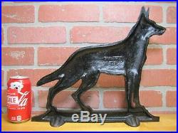 Old German Shepherd Davison Co Cast Iron Doorstop Decorative Arts Dog Statue