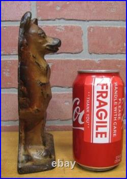 Old MALAMUTE Figural Dog Cast Iron Doorstop c1930 CREATION Co Door Stopper