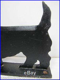 Orig Antique 1926 Cast Iron Scottie Dog Boot Scraper HP Norristown Pa doorstop