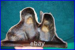 Original Antique Cast Iron Scotch Whisky Black & White Door Stop 7 lbs