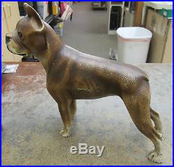 Original Hubley Boxer Dog Cast Iron Doorstop Orignal Paint Very Nice Condition